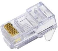 10 PZ - PLUG CAT.6 RJ45 UTP CAVO TONDO FLESSIBILE